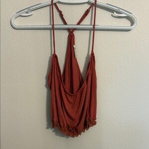 Free People Rust Draped Camisole